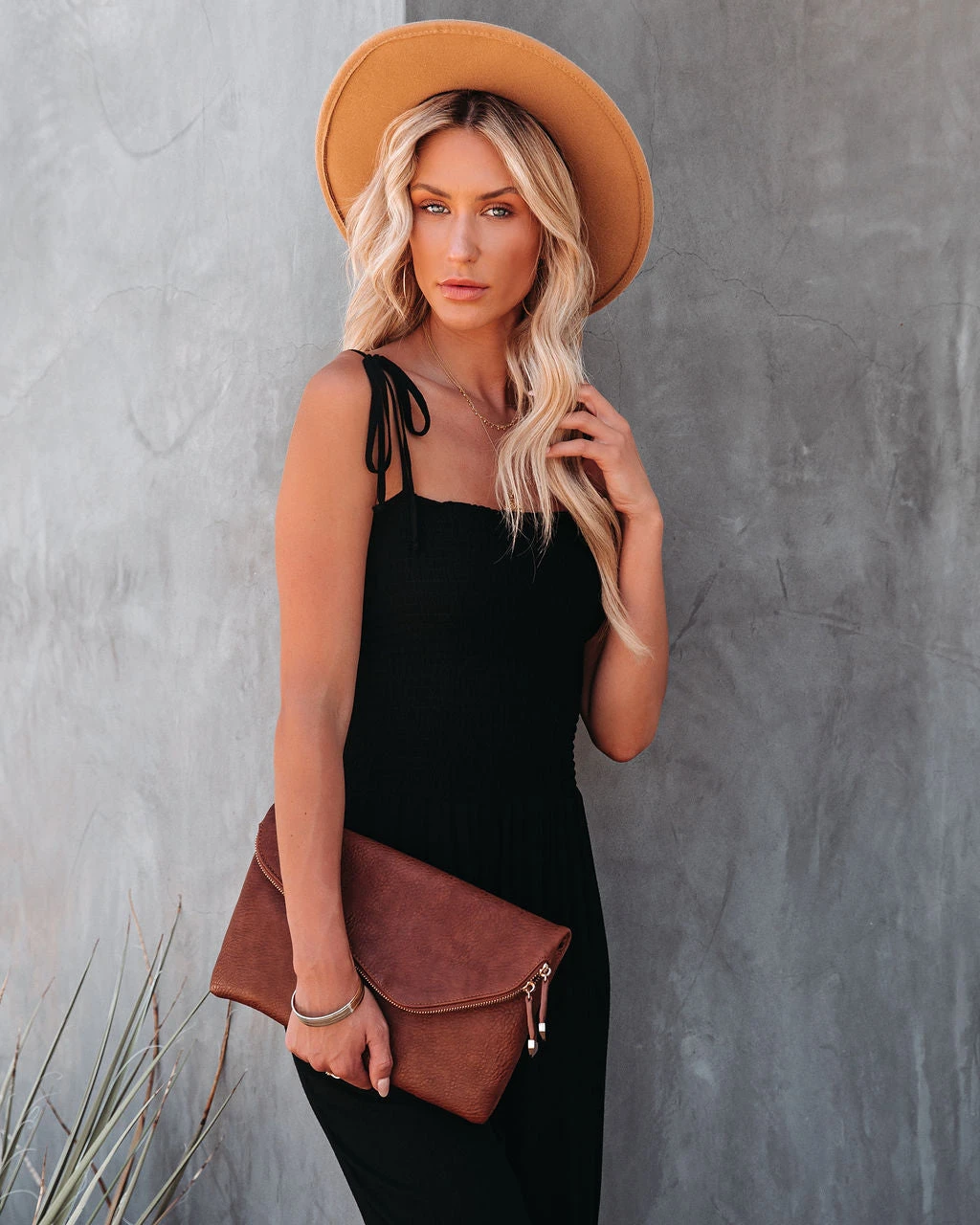 STOR-001 Sirius Smocked Bell Bottom Jumpsuit - Black - FINAL SALE - Image 10