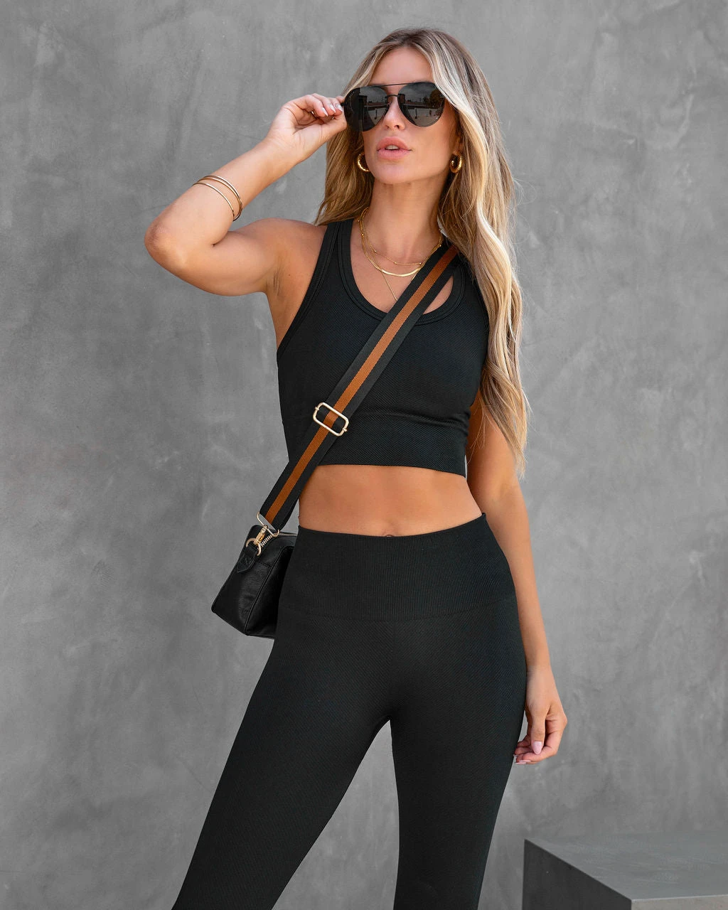 SPAN-001 Spanx - Seamless Sculpt Chevron Ribbed Longline Medium Impact Sports Bra - FINAL SALE