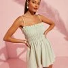 MABL-001 Summer Heat Smocked Romper - Sage
