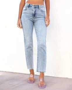 HIDD-002 Teagan Stretch High Rise Straight Jeans