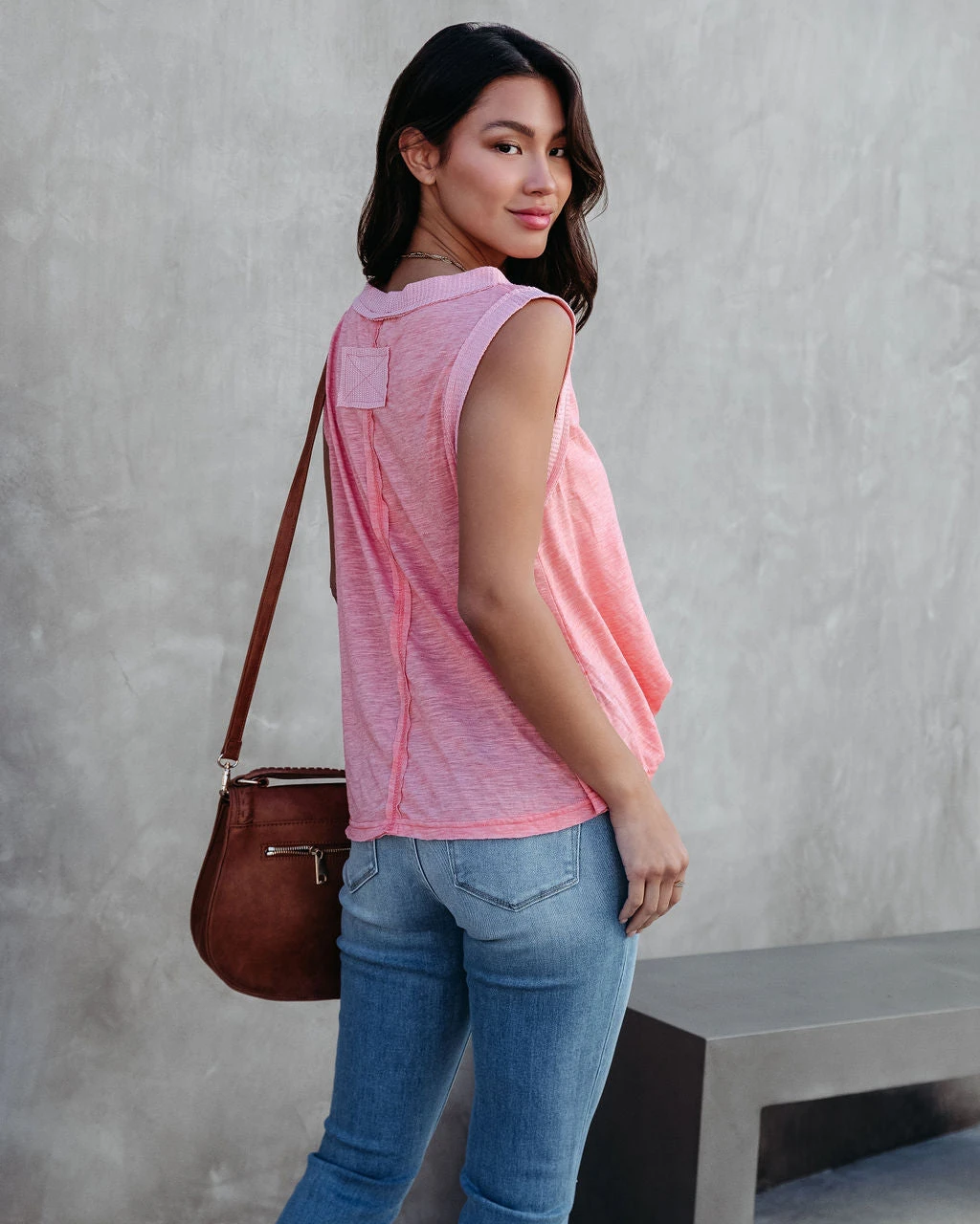 POL-001 Told You So Girl V-Neck Tank - Coral - Image 4